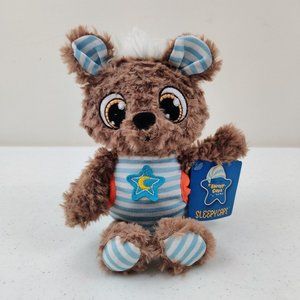 Sleepy Caps Teddy Bear Fold Down Night Cap Stuffed Animal Plush Toy